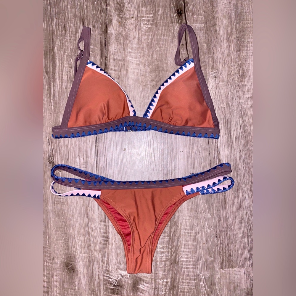 2 piece brown bikini